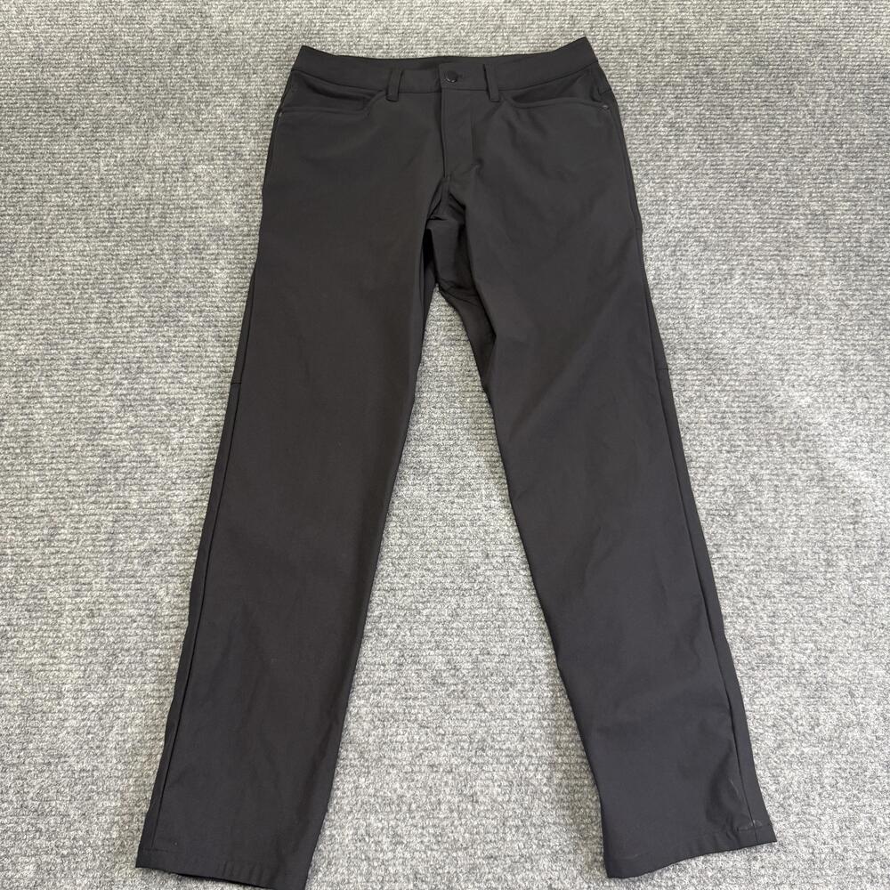 Lululemon Pants Mens 30x31 Black Woven Performance Khakis Stretch Pockets